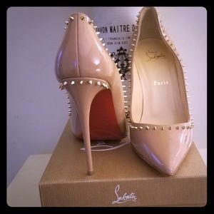 Christian Louboutin Anjalina Spike Patent Red Sole